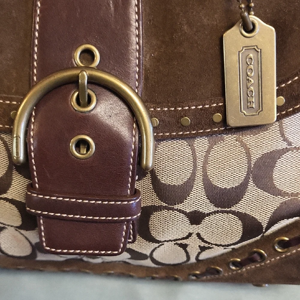 Coach Brown and Tan Women's Bag - Picture 6 of 13